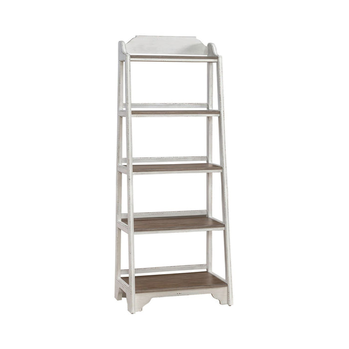 Magnolia Manor - Leaning Pier Bookcase – Etageres by Liberty Furniture at Furniture Wholesale Plus , Nashville furniture store