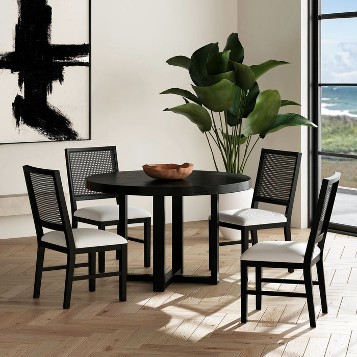 Bahama Breeze - 47.5" Round Dining Table - Black – Dining Tables by Elements International at Furniture Wholesale Plus , Nashville furniture store