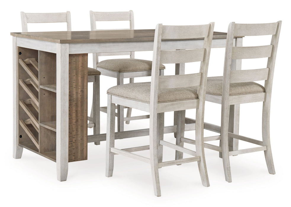 Skempton - Rectangular Counter Table With Storage - White – Counter Tables by Signature Design by Ashley® at Furniture Wholesale Plus , Nashville furniture store