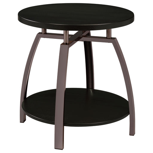 Dacre Round End Table Dark Grey and Black Nickel - Premium End Table from Coaster Z2 Standard - Just $138! Shop now at Furniture Wholesale Plus  We are the best furniture store in Nashville, Hendersonville, Goodlettsville, Madison, Antioch, Mount Juliet, Lebanon, Gallatin, Springfield, Murfreesboro, Franklin, Brentwood