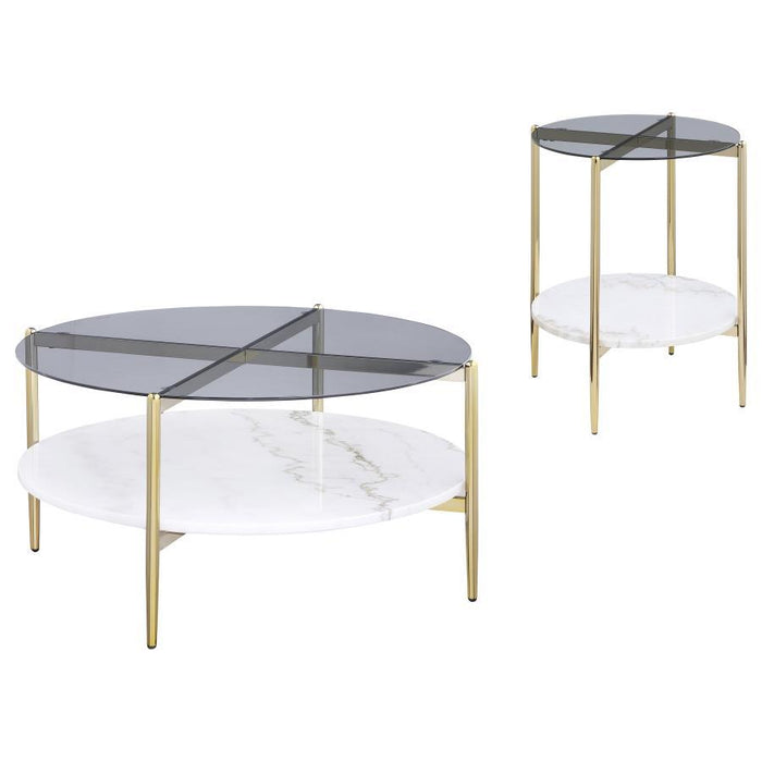 Jonelle - Round Coffee Table Set – Table Sets by Coaster Fine Furniture at Furniture Wholesale Plus , Nashville furniture store