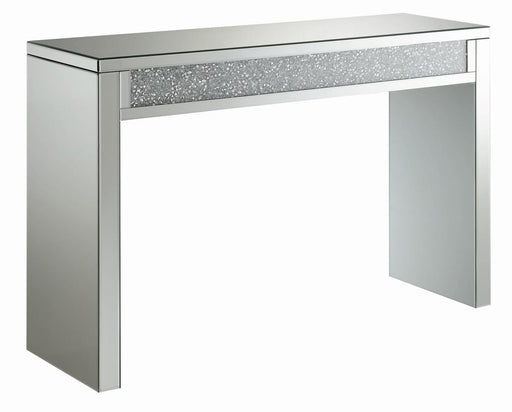 Gillian Rectangular Sofa Table Silver and Clear Mirror - Premium Sofa Table from Coaster Z2 Standard - Just $438! Shop now at Furniture Wholesale Plus  We are the best furniture store in Nashville, Hendersonville, Goodlettsville, Madison, Antioch, Mount Juliet, Lebanon, Gallatin, Springfield, Murfreesboro, Franklin, Brentwood