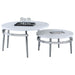 Avilla Round Nesting Coffee Table White and Chrome - Premium Table Set from Coaster Z2 Standard - Just $470! Shop now at Furniture Wholesale Plus  We are the best furniture store in Nashville, Hendersonville, Goodlettsville, Madison, Antioch, Mount Juliet, Lebanon, Gallatin, Springfield, Murfreesboro, Franklin, Brentwood