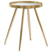 Kaelyn Round Mirror Top End Table Gold - Premium End Table from Coaster Z2 Standard - Just $130! Shop now at Furniture Wholesale Plus  We are the best furniture store in Nashville, Hendersonville, Goodlettsville, Madison, Antioch, Mount Juliet, Lebanon, Gallatin, Springfield, Murfreesboro, Franklin, Brentwood