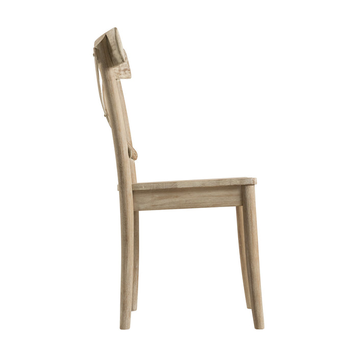Callista - X-Back Wooden Side Chair (Set of 2) - Beach – Chair Sets by Elements International at Furniture Wholesale Plus , Nashville furniture store