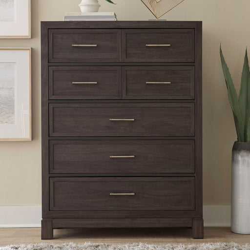 Modern Edge - 5 Drawer Chest - Caffe – Accent Chests by Liberty Furniture at Furniture Wholesale Plus , Nashville furniture store