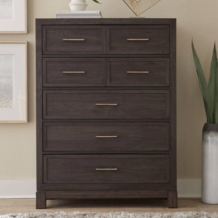 Modern Edge - 5 Drawer Chest - Caffe – Accent Chests by Liberty Furniture at Furniture Wholesale Plus , Nashville furniture store