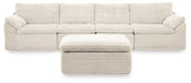 Fannin - 4-Piece Sectional With Ottoman - Ivory – Stationary Sectionals by Signature Design by Ashley® at Furniture Wholesale Plus , Nashville furniture store