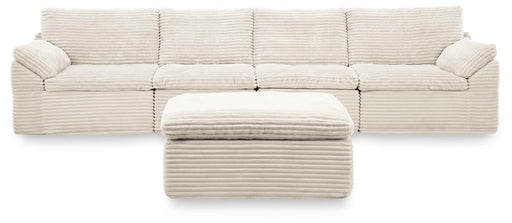 Fannin - 4-Piece Sectional With Ottoman - Ivory – Stationary Sectionals by Signature Design by Ashley® at Furniture Wholesale Plus , Nashville furniture store