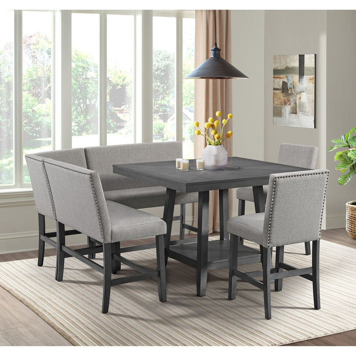 Seneca - Square Counter Table With Lazy Susan – Counter Tables by Elements International at Furniture Wholesale Plus , Nashville furniture store