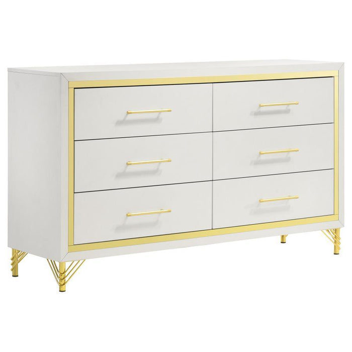 Lucia - 6-Drawer Dresser – Dressers by Coaster Fine Furniture at Furniture Wholesale Plus , Nashville furniture store