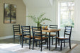 Blondon - Brown / Black - Rectangular Drm Table Set (Set of 7) - Premium 7 Piece Dining Room Sets from Signature Design by Ashley® - Just $708! Shop now at Furniture Wholesale Plus  We are the best furniture store in Nashville, Hendersonville, Goodlettsville, Madison, Antioch, Mount Juliet, Lebanon, Gallatin, Springfield, Murfreesboro, Franklin, Brentwood