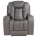 Daniel - Triple Power Leather Theat Recliner - Gray – Reclining Chairs by Steve Silver Furniture at Furniture Wholesale Plus , Nashville furniture store