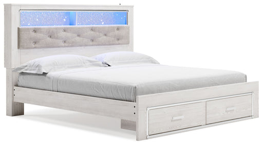 Altyra - White - King Upholstered Bookcase Bed With Storage - Premium Storage Beds from Signature Design by Ashley® - Just $1058! Shop now at Furniture Wholesale Plus  We are the best furniture store in Nashville, Hendersonville, Goodlettsville, Madison, Antioch, Mount Juliet, Lebanon, Gallatin, Springfield, Murfreesboro, Franklin, Brentwood