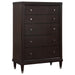 Emberlyn - 5-Drawer Bedroom Chest - Brown – Accent Chests by Coaster Fine Furniture at Furniture Wholesale Plus , Nashville furniture store