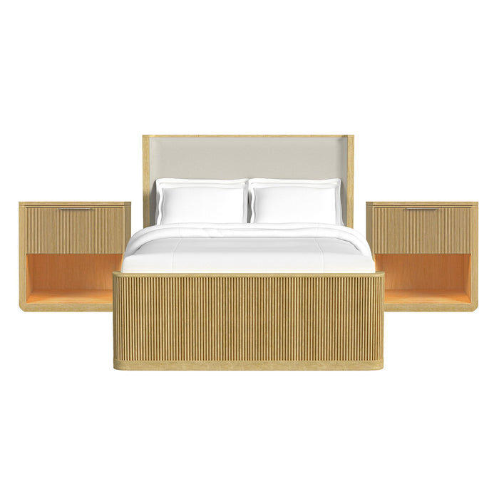 Sylvie - Bedroom Set With Upholstered Bed – 3 Piece Bedroom Sets by Elements International at Furniture Wholesale Plus , Nashville furniture store