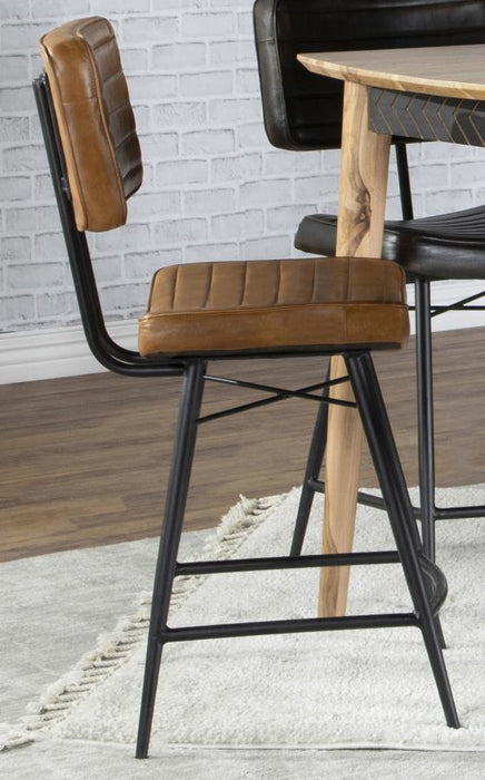 Partridge - Leather Counter Chair (Set of 2) - Premium Stool Sets from CoasterElevations - Just $489! Shop now at Furniture Wholesale Plus  We are the best furniture store in Nashville, Hendersonville, Goodlettsville, Madison, Antioch, Mount Juliet, Lebanon, Gallatin, Springfield, Murfreesboro, Franklin, Brentwood