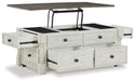 Havalance - Lift Top Cocktail Table with Storage Drawers - White / Gray – Cocktail Tables by Signature Design by Ashley® at Furniture Wholesale Plus , Nashville furniture store