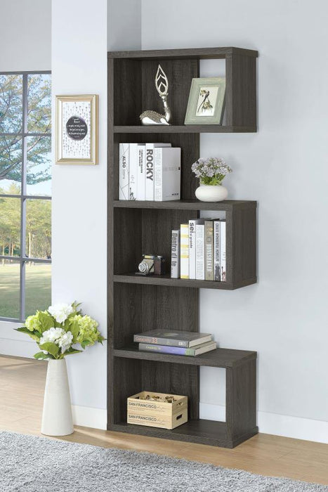 Joey - 5-tier Alternating Boxes Design Bookcase - Premium Standard Bookcases from CoasterEveryday - Just $199! Shop now at Furniture Wholesale Plus  We are the best furniture store in Nashville, Hendersonville, Goodlettsville, Madison, Antioch, Mount Juliet, Lebanon, Gallatin, Springfield, Murfreesboro, Franklin, Brentwood