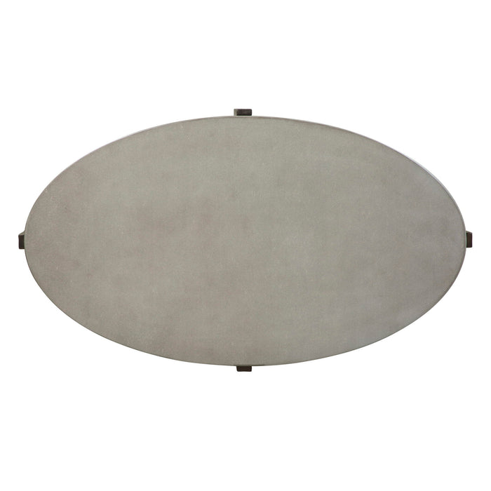 Cascade - Oval Cocktail Table - Wirebrush Rustic Brown – Cocktail Tables by Liberty Furniture at Furniture Wholesale Plus , Nashville furniture store
