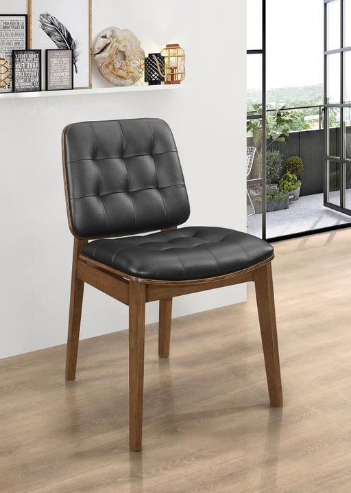 Redbridge - Upholstered Dining Side Chair (Set of 2) - Walnut – Chair Sets by CoasterEssence at Furniture Wholesale Plus , Nashville furniture store