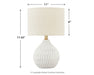 Wardmont - Ceramic Table Lamp  - White – Table Lamps by Signature Design by Ashley® at Furniture Wholesale Plus , Nashville furniture store