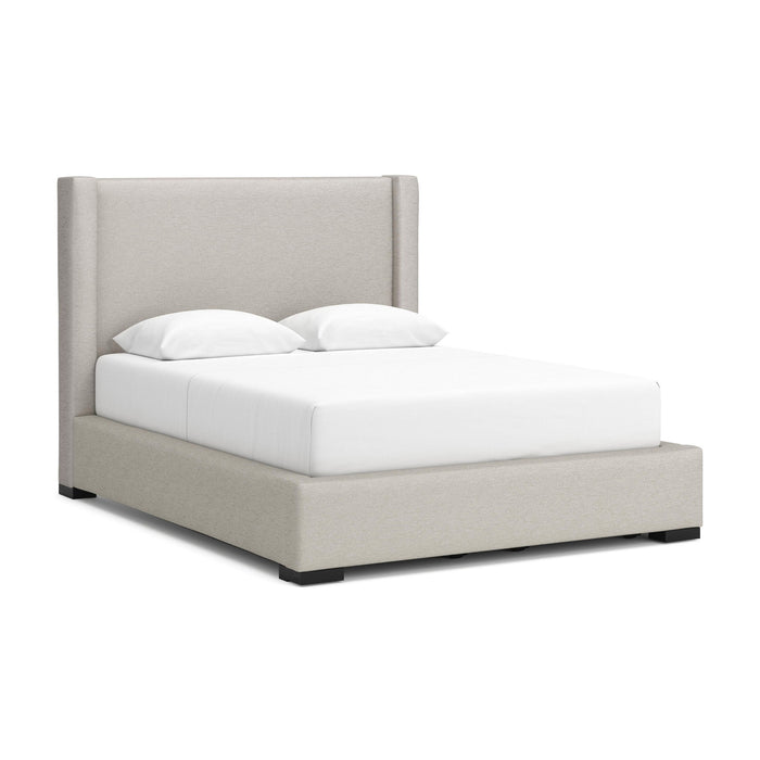 Brozmont - Queen Upholstered Storage Bed - Oatmeal – Storage Beds by Benchcraft® at Furniture Wholesale Plus , Nashville furniture store