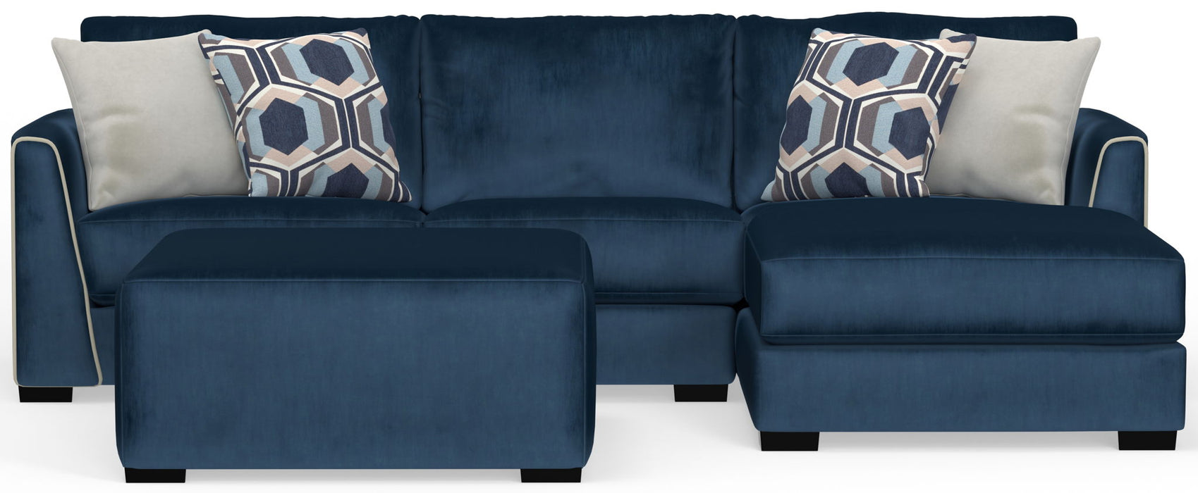 Jetson - Sectional With Comfort Coil Seat Cushions, Included Accent Pillows & Cocktail Ottoman – 2 Piece Living Room Sets by Jackson at Furniture Wholesale Plus , Nashville furniture store