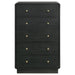 Cavelle - 5-Drawer Chest Of Drawers - Black – Accent Chests by Coaster Fine Furniture at Furniture Wholesale Plus , Nashville furniture store