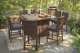 Paradise Trail - Outdoor Fire Pit Table Set – 7 Piece Outdoor Sets by Signature Design by Ashley® at Furniture Wholesale Plus , Nashville furniture store