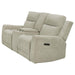 Kennett - Chenille Upholstered Power Reclining Loveseat - Ivory – Reclining Loveseats by Coaster Fine Furniture at Furniture Wholesale Plus , Nashville furniture store