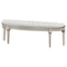 Evangeline - Curved Fabric Upholstered Bench - Silver Oak – Upholstered Benches by Coaster Fine Furniture at Furniture Wholesale Plus , Nashville furniture store