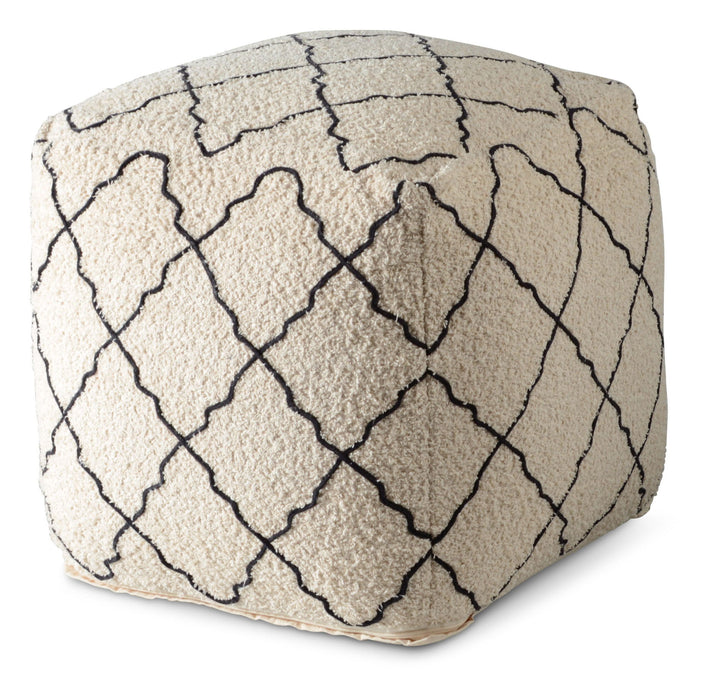 Lattice - Square Pouf - Beige - Premium Accent Poufs from Steve Silver Furniture - Just $109! Shop now at Furniture Wholesale Plus  We are the best furniture store in Nashville, Hendersonville, Goodlettsville, Madison, Antioch, Mount Juliet, Lebanon, Gallatin, Springfield, Murfreesboro, Franklin, Brentwood