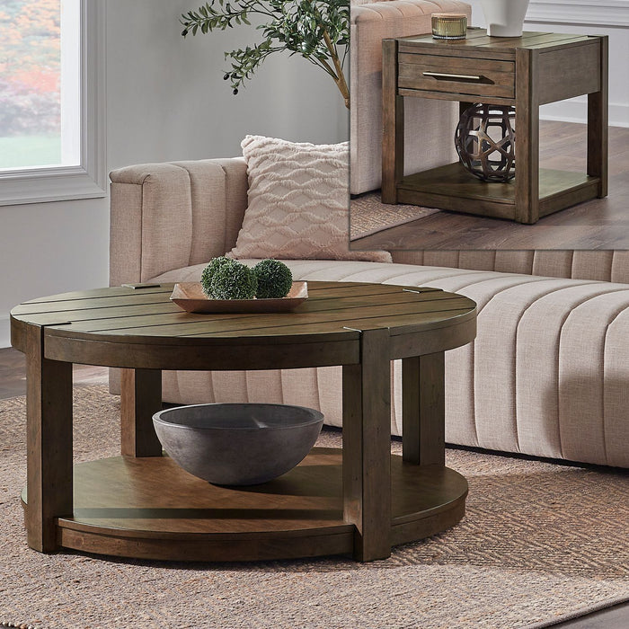 Broadmore - Optional 3 Piece Set - Cobblestone Brown – Table Sets by Liberty Furniture at Furniture Wholesale Plus , Nashville furniture store