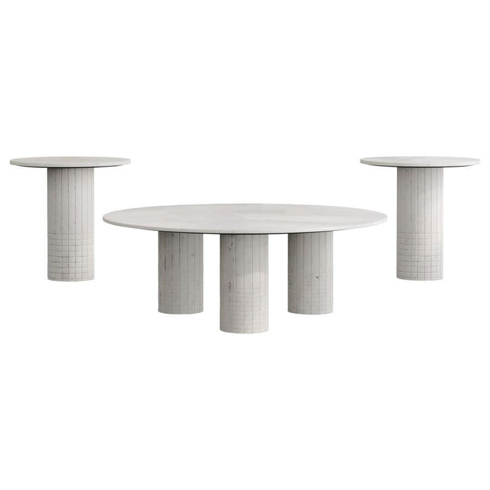 Astoria - Marble Coffee Table Set – Table Sets by Coaster Fine Furniture at Furniture Wholesale Plus , Nashville furniture store