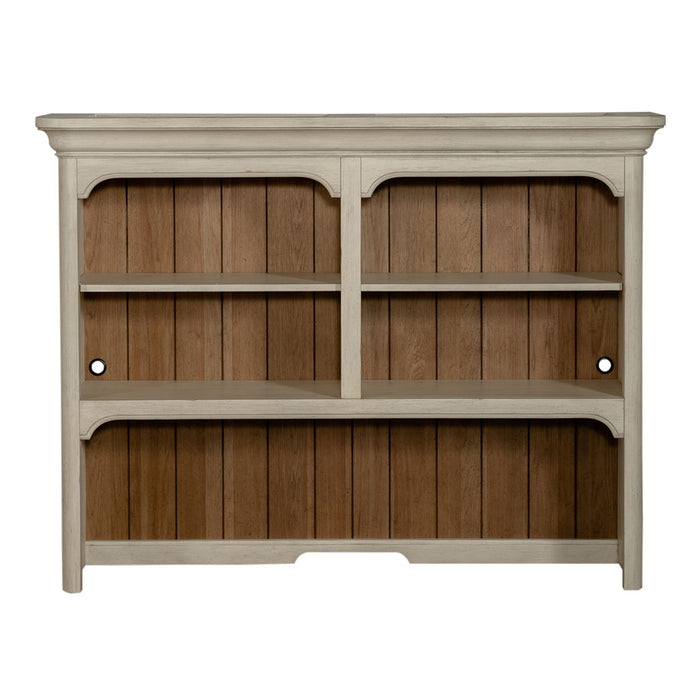 Farmhouse Reimagined - Credenza Hutch - Antique White / Chestnut Tops – Credenzas by Liberty Furniture at Furniture Wholesale Plus , Nashville furniture store