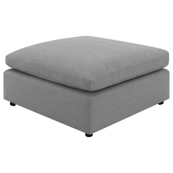 Raleigh - Boucle Upholstered Ottoman - Gray – Upholstered Ottomans by Coaster Fine Furniture at Furniture Wholesale Plus , Nashville furniture store