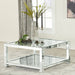 Valentina Rectangular Coffee Table with Glass Top Mirror - Premium Coffee Table from Coaster Z2 Standard - Just $658! Shop now at Furniture Wholesale Plus  We are the best furniture store in Nashville, Hendersonville, Goodlettsville, Madison, Antioch, Mount Juliet, Lebanon, Gallatin, Springfield, Murfreesboro, Franklin, Brentwood