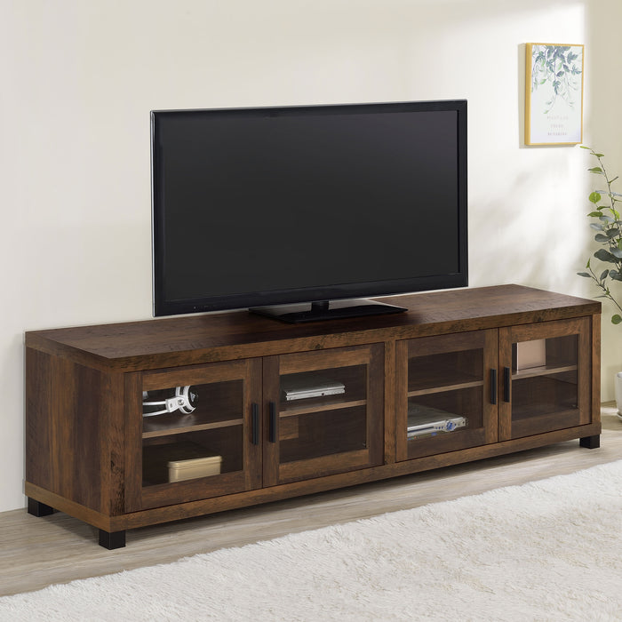 Sachin Rectangular TV Console with Glass Doors - Premium TV Stand from Coaster Z2 Standard - Just $398! Shop now at Furniture Wholesale Plus  We are the best furniture store in Nashville, Hendersonville, Goodlettsville, Madison, Antioch, Mount Juliet, Lebanon, Gallatin, Springfield, Murfreesboro, Franklin, Brentwood