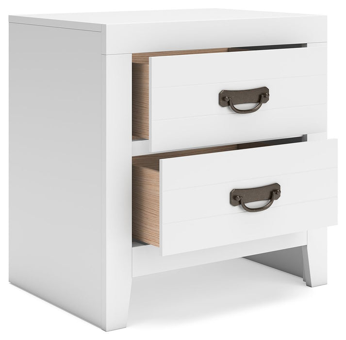 Binterglen - Two Drawer Night Stand - White – Accent Nightstands by Signature Design by Ashley® at Furniture Wholesale Plus , Nashville furniture store