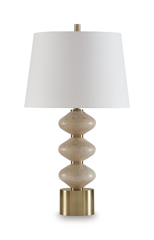 Wardthrone - Poly Table Lamp - Beige / Gold Finish – Table Lamps by Signature Design by Ashley® at Furniture Wholesale Plus , Nashville furniture store