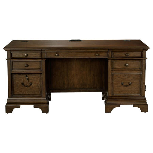 Hartshill - 5-Drawer Credenza Office Desk Burnish Oak - Burnished Oak - Premium Credenzas from CoasterElevations - Just $1389! Shop now at Furniture Wholesale Plus  We are the best furniture store in Nashville, Hendersonville, Goodlettsville, Madison, Antioch, Mount Juliet, Lebanon, Gallatin, Springfield, Murfreesboro, Franklin, Brentwood