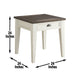 Cayla - End Table - Dark Oak / White – End Tables by Steve Silver Furniture at Furniture Wholesale Plus , Nashville furniture store