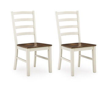 Brinfern - Dining Room Side Chair (Set of 2) - Brown / Antique White – Chair Sets by Signature Design by Ashley® at Furniture Wholesale Plus , Nashville furniture store