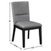Amy - Faux Leather Side Chair (Set of 2) - Gray – Chair Sets by Steve Silver Furniture at Furniture Wholesale Plus , Nashville furniture store