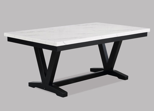 Tanner - Dining Table, Faux Carrara Marble - White / Black - Premium Dining Tables from Crown Mark - Just $509! Shop now at Furniture Wholesale Plus  We are the best furniture store in Nashville, Hendersonville, Goodlettsville, Madison, Antioch, Mount Juliet, Lebanon, Gallatin, Springfield, Murfreesboro, Franklin, Brentwood
