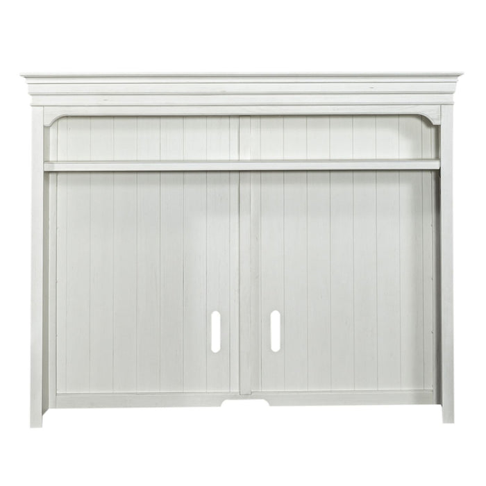 Allyson Park - Entertainment Hutch - Wirebrushed White / Charcoal – Hutches by Liberty Furniture at Furniture Wholesale Plus , Nashville furniture store