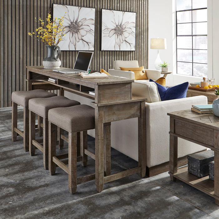 Parkland Falls - Console Bar Table - Weathered Taupe – Console Tables by Liberty Furniture at Furniture Wholesale Plus , Nashville furniture store