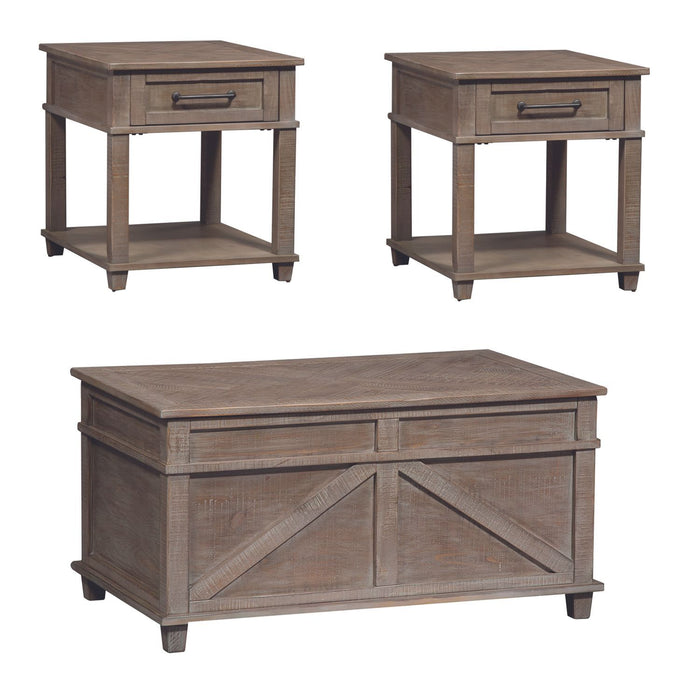 Parkland Falls - 3 Piece Table Set - Weathered Taupe – Table Sets by Liberty Furniture at Furniture Wholesale Plus , Nashville furniture store