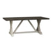 Willowrun - Trestle Table - Rustic White / Weathered Gray Top – Dining Tables by Liberty Furniture at Furniture Wholesale Plus , Nashville furniture store